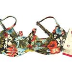 Coco reef  FLORAL BRA SIZED SWIMWEAR UNDERWIRE C CUP BIKINI TIE TROPICAL BACK TOP Photo 0