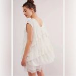 Free People Claire Tee Ivory Tiered Boho Top Size Medium Photo 1