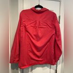 L.L. Bean Size S Soft Pink Cotton Fleece Lined Button Down Shirt Shacket Photo 5