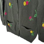 J.Crew  Flower Bud Cashmere Button Down Boyfriend Cardigan Sweater Small Cherry Photo 3