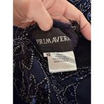 Primavera Couture Fitted Mesh Navy BlueBeaded Dress Sz 10 Prom Formal Homecoming Blue Photo 5
