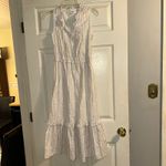 J.Crew  Maxi metallic‎  Striped Sleeveless Ruffle Neck Casual Party Dress Size 0 Photo 1