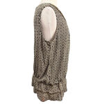 Dress Barn  Sleeveless Blouse Top XL Brown White Photo 3