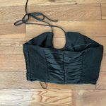 ZARA Satin Effect Draped Halter Photo 3