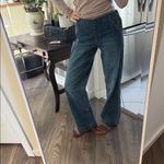 Ann Taylor  Dark Blue Straight Leg high waisted funky Jeans size 2 Photo 4