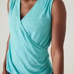 Athleta NWT Breezy Wrap Tank Sz XXS Teal Photo 0