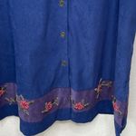 Vintage Napa Valley‎ Dress Embroidered Bottom Blue Size M Photo 6