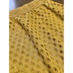 Metro Wear Womens Size Large Yellow Mustard Skirt Lace Overlay Elastic Waist Yellow Photo 7