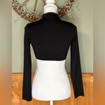 White Fox Boutique White Fox Pretty in Paris Black Long Sleeve Crop Top Size M sold out online Photo 3