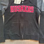 PINK - Victoria's Secret Pink Victoria Secret Nebraska Huskers Fleece Full Zip Jacket Sweater Small Photo 3