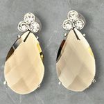 Vintage Estate Faceted Pear Teardrop Earrings Evening Cocktail Party Holiday Photo 1