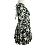 Free People  Sacha Mini Dress Black Floral XS NEW Beaded Plunge Flirty Summer Photo 6