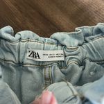 ZARA  high rise denim jean paper bag shorts Photo 1
