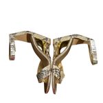 VanEli Boden Marmi Snakeskin Wedge Gold/Beige Brown/Gray Velcro Ankle Strap Shoe Silver Size 8 Photo 4