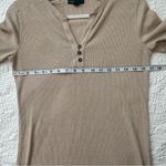 Ralph Lauren Lauren Waffle Knit Henley Tee Neutral Western Classic Photo 2