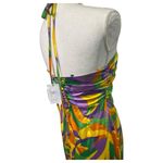 Danielle Bernstein New  WeWoreWhat Dress Womens Small Yellow Purple Strapless 70s Photo 8