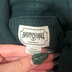 American Eagle  Dark Green Pullover Hoodie with Side Slits Photo 4