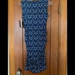 Loveappella  Draped front printed dress. Size large Photo 1