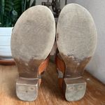 Steve Madden Y2K Tan Leather Sandals – Block Heel Zip Back Strappy 10M Photo 1