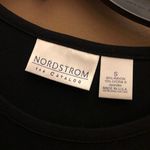 Nordstrom the Catalog Pleated Babydoll Shoulder Pad Maxi Dress Black Small Photo 2