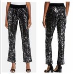 RtA Ash Metallic Sequin Leopard Track Pants Medium M Photo 1