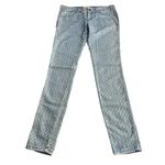 Free People  Womens‎ 27 Diamond Print Skinny Jeans Blue Denim Stretch Photo 1