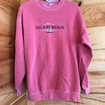 PINK DELRAY BEACH FLORIDA EMBROIDERED SWEATSHIRT Size L Photo 0