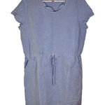 Joules Womens Linen Chambray Shift Size 12 Denim Dress Drawstring Beach‎ Summer Blue Photo 0