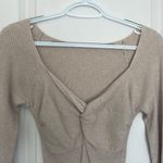 Long sleeve tan sweater dress Photo 2