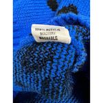 Vintage Poochi Canine Couture Inc. Blue Black Pawprint Pullover Sweater Medium Photo 5