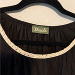 Maude  Black Tunic with White and Green Embroidery Photo 2