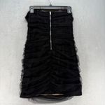 White Fox Boutique White Fox Mini Dress Black Tulle Strapless Ruched Party Cocktail Size L‎ Photo 10