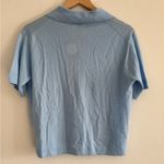 J.Crew Featherweight cashmere short-sleeve sweater-polo in Canary Blue, Size XS Photo 6