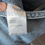 Nature Denim  Distressed Veronica Overalls Womens Large Medium Wash Photo 3