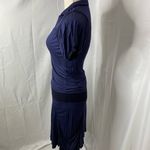 Clu women’s medium stretchy body con dress navy blue Photo 8