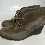 Sperry Top-sider Stella leather wedge ankle boots gray/taupe size 9.5 Photo 0