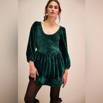 Free People Farrier Velvet Mini Dress - Brown Bear Photo 4