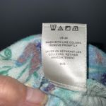 Van Heusen Mint Green & Orange Floral Linen Blend Split Neck Blouse M Photo 7