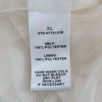 Peach Cream Cropped Sheer Blouse with Full Sleeves Size XL Cream Boho Top Photo 7