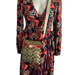 Anthropologie Porridge Graphic Mix Print Wrap Dress Photo 7