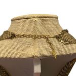 Whiting & Davis Vintage  Gold Tone Mesh Like Purse or Bag Disco Retro Necklace Photo 4