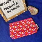 Clinique Jonathan Adler Cosmetic Makeup Bag Pink Orange White Graphic. Photo 1