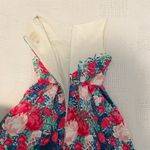 Modcloth floral fit & flare dress v-neck pleated sleeveless medium D1 2545 Photo 5