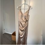 Revelry Satin Wedding Dress in Champagne Gold Size 10 Photo 1
