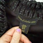 House of Harlow 1960 Women’s XS Black Striped Top Longsleeve Photo 1