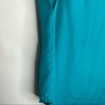 Vintage Rayon Teal Blouse Sz Small 80s Short Sleeves Green Photo 11