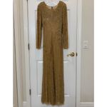 Mac Duggal NWT 5504 Gold Long Sleeve Embellished Gown Size 10 Photo 6
