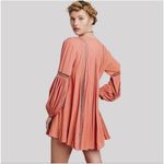 Free People Just The Two of Us Tunic Mini Dress Soft Coral size Small $128 Photo 5