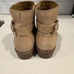 Kensie Kenzie Suede Ankle Booties – Tan Beige Neutral | Buckle Detail | Block Heel Photo 2