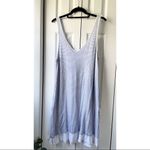 Feel the Piece  blue & white stripe V Neck Summer Dress Photo 2